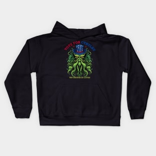 Vote for Cthulhu President 2024 Election Kids Hoodie